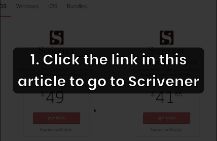 discount coupon steps for Scrivener