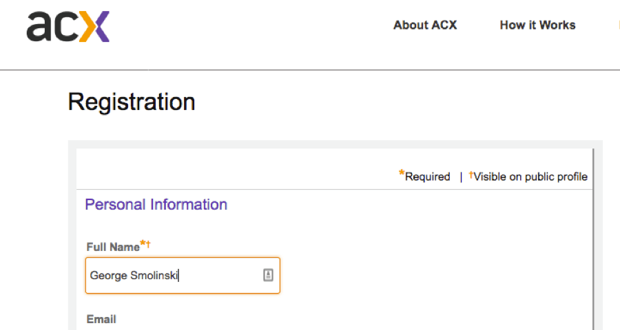 ACX Registration