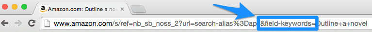 Amazon Search URL anatomy for Keywords