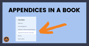 featured image that says appendices in a book