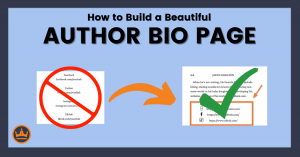 featured image that says how to build a beautiful author bio page