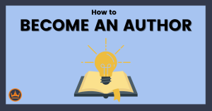 featured image that says how to become an author