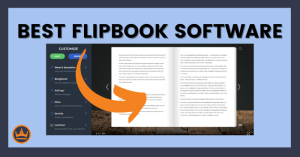 featured image that says best flipbook software