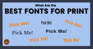 featured image that says best fonts for print