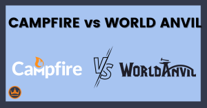 featured image that says campfire vs world anvil