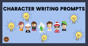 featured image that says character writing prompts