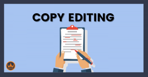 a banner image that says copy editing