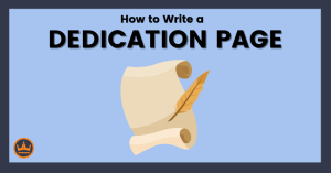 featured image that says how to write a dedication page