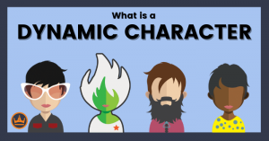 banner image that says what is a dynamic character