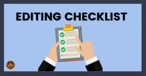 featured image that says editing checklist