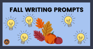 featured image that says fall writing prompts