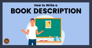 featured image that says how to write a book description