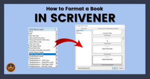 featured image that says how to format a book in scrivener