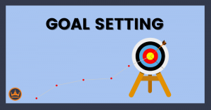 featured image that says goal setting