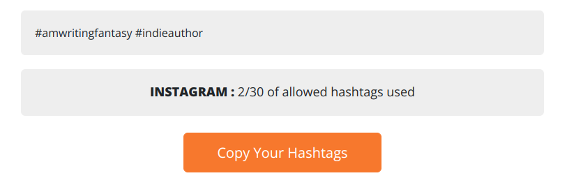 instructions to copy your hashtags