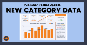 featured image that says publisher rocket update: new category data