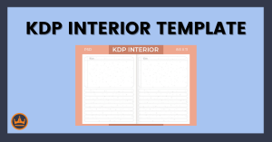 featured image that says kdp interior template