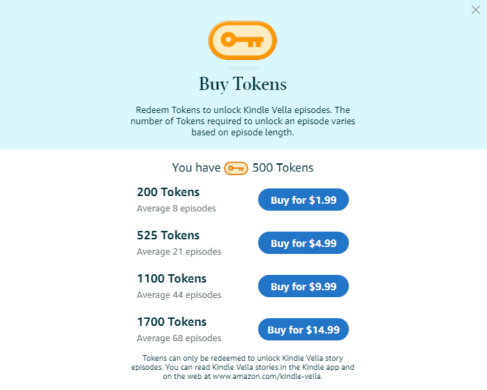 kindle vella pricing structure