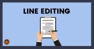 a banner image that says line editing