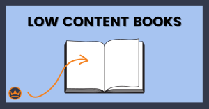 featured image that says low content books