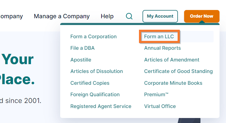 Forming an LLC in MyCompanyWorks