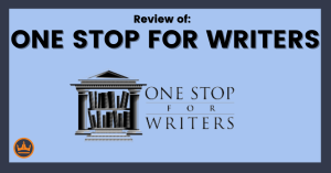 featured image that says review of one stop for writers