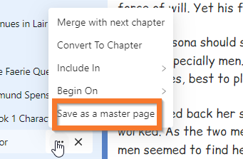 Save as Master Page