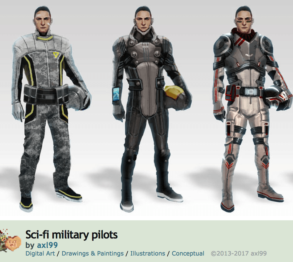 sci-fi military pilots deviant art