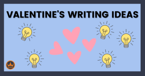 featured image that says valentine's writing ideas